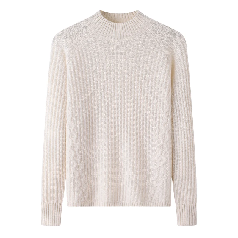 Wholesale Inner Mongolia Cashmere Knitwear Custom Rib Knitting Pure Cashmere Sweater Women