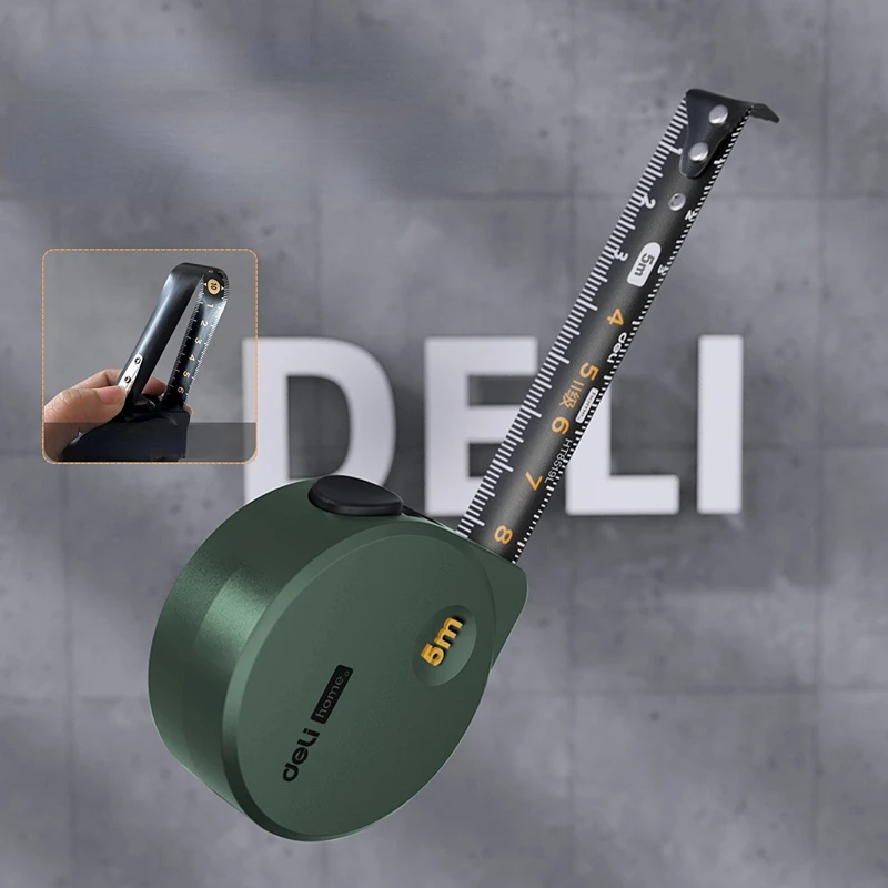 Deli HT8519 Tools 1Pcs 3/5M Digital Tape Measure Retractable Metric Measuring Household Woodworking Portable Measuring Tools