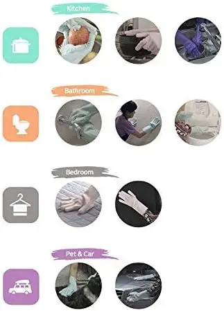 Manufacturer magic Silicone Gloves Pet Bath Brush Dishwashing Gloves for Dogs Cats Kitchen Cleaning Scrubber