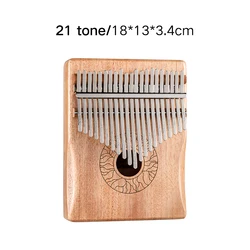 Hluru Wholesale Kalimba Wooden Thumb Piano Musical Instrument Toy 21 Key KHD21