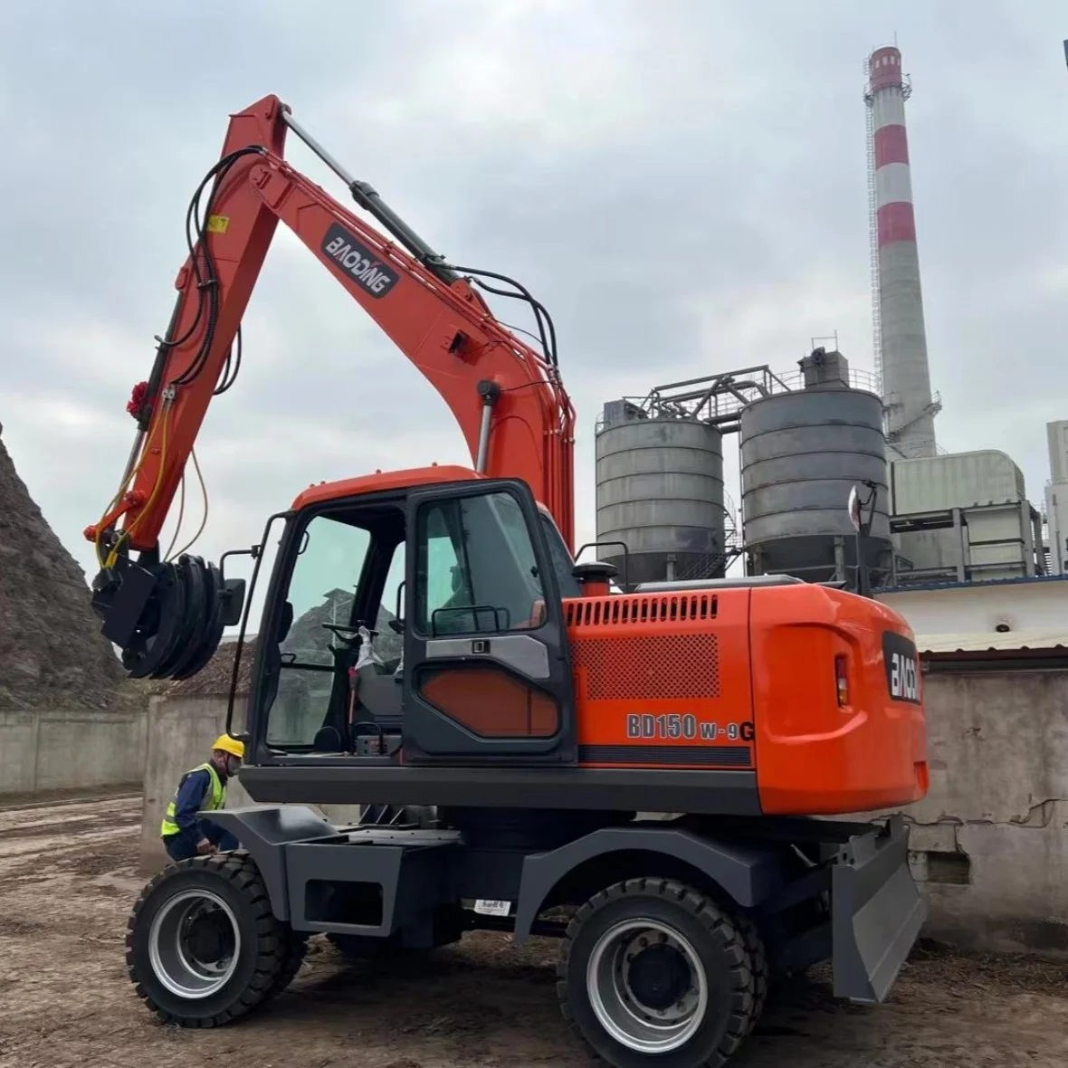 Price of wheel big excavator china 15 ton excavator good machine BD150W-9G