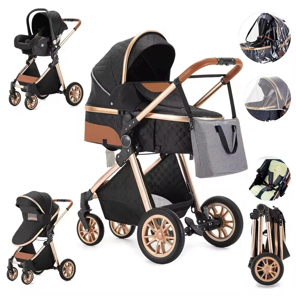 Cochecito de bebe 360 Rotation Stroller Baby 3 in 1 Carriage for Baby