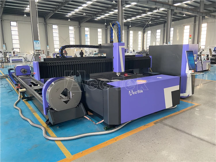 fiber laser cutting machine for steel sheet tube pipe rotary axis 1530 3015 220mm 3meter 6 meter tube H beam 2KW 3KW 6KW 4KW