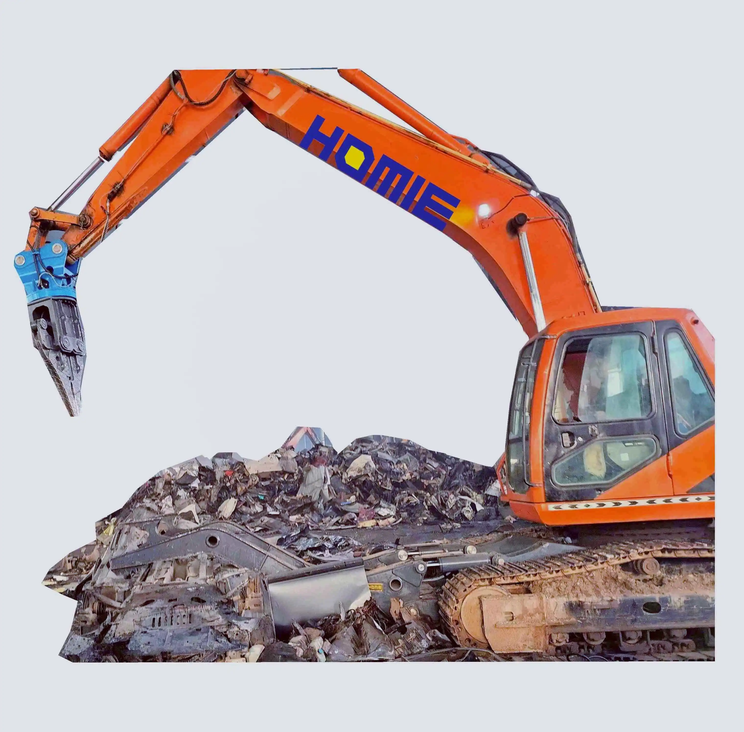 HOMIE attachments excavator hydraulic attachment dismantle cutter hydraulic car scrap shear for sale