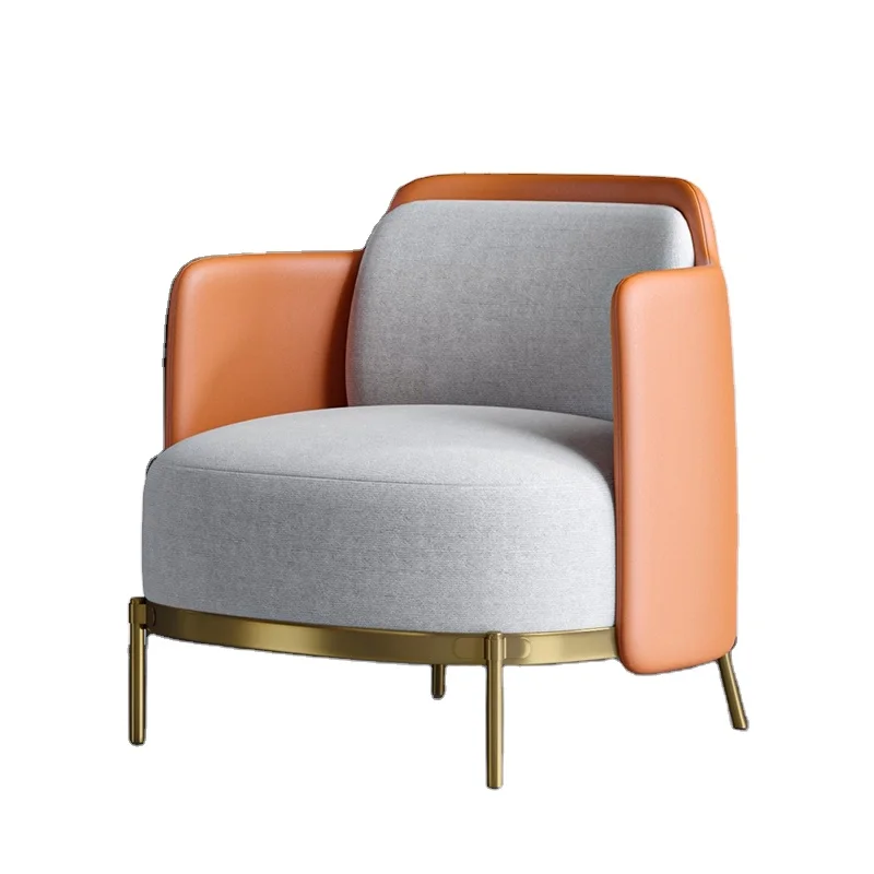 Modern Nordic luxury Armchair living room lounge sofa chair home bedroom chair fabric barrel chair