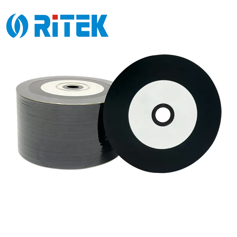 Ritek Dvd ridata dvdr 16x cd dvd printbale blank cd-r dvd-r in hotsale Vinyl Black CDR Printable 52X 700M