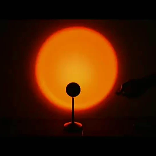 Acoustic projection Light LED Color Changing Rainbow Projection Sunset Lamp for Photography Home Party