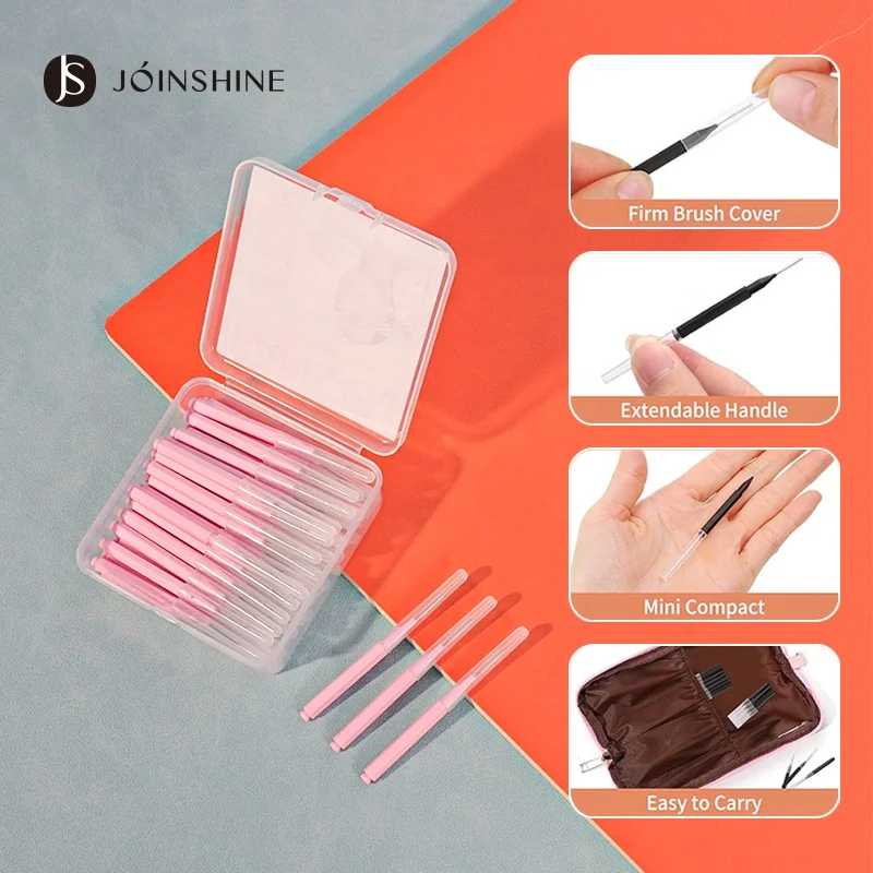 Flexible Brow comb Disposable soft spoolie Inter Dental Brush custom logo micro eyebrow lash brush Wholesale plastic dyeing brow