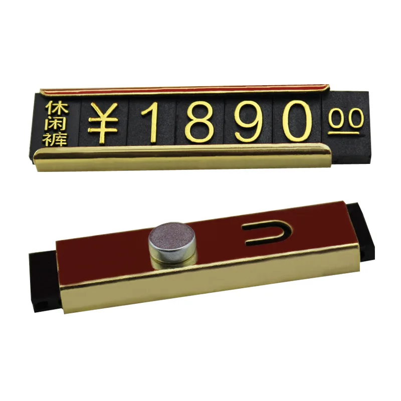 Magnetic clothing  Price tag display cube stand digital magnetic price tag for jewelry watch and luxury mall