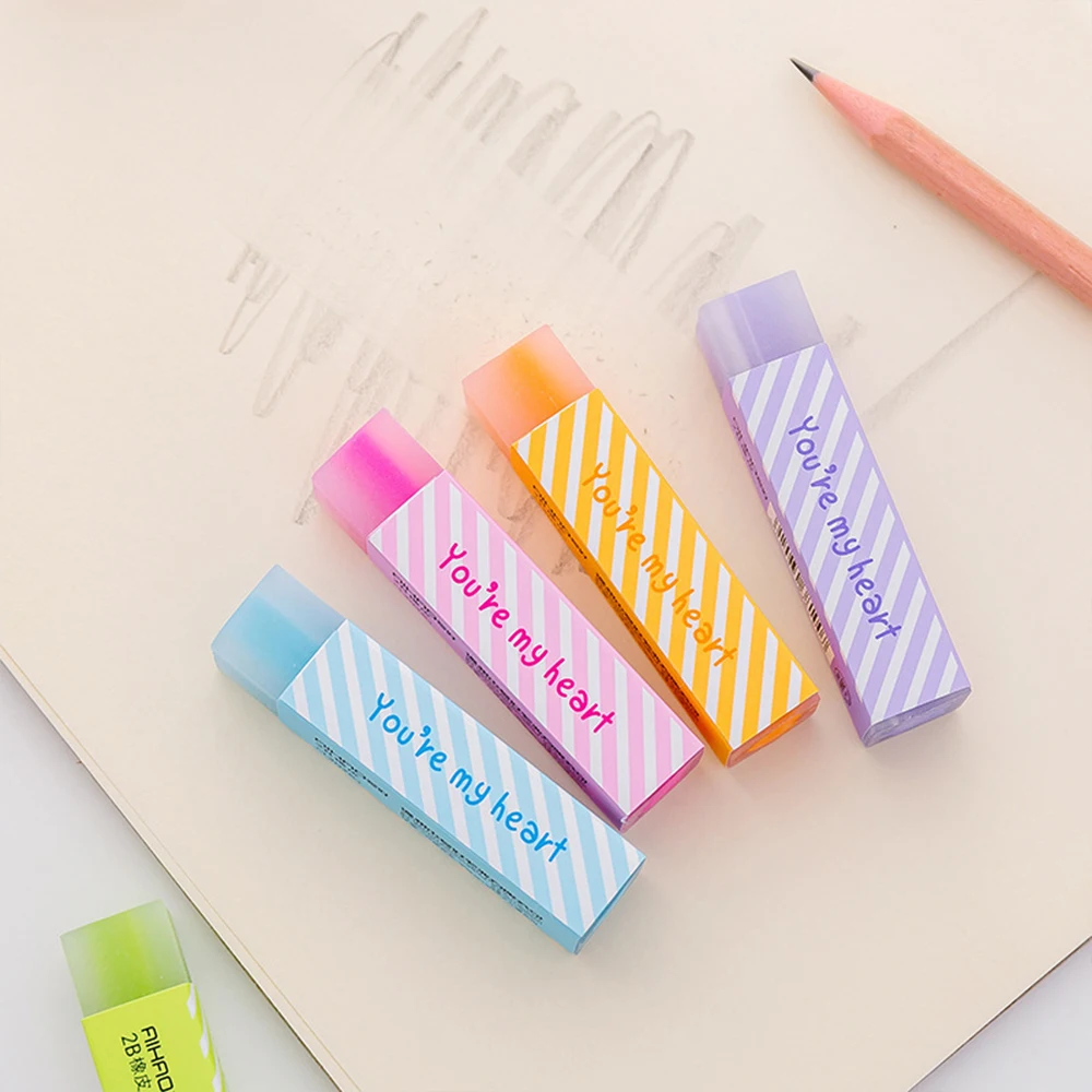 Wholesale Fancy School Novel 2d Pencil Rubber Eraser Multi color Extrusion Eraser For Children