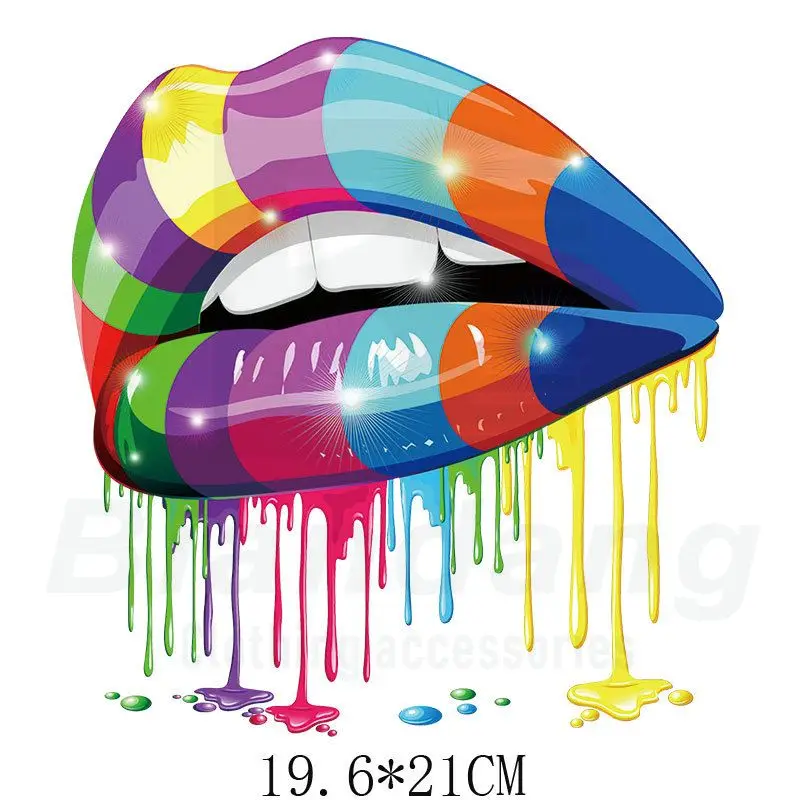 Beautiful Lips Printed DTF Heat Transfer Vinyl for T-shirt Custom Colorful Iron on Transfer Vinyl Print