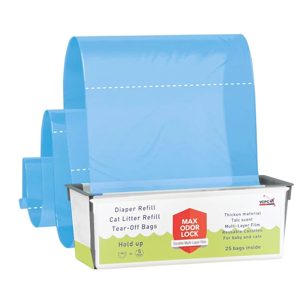 Baby Disposable Easy to Roll Continuous Diaper Pail Liners VCPC Nappy Bin Refill Eco-friendly Diaper Refill Bag