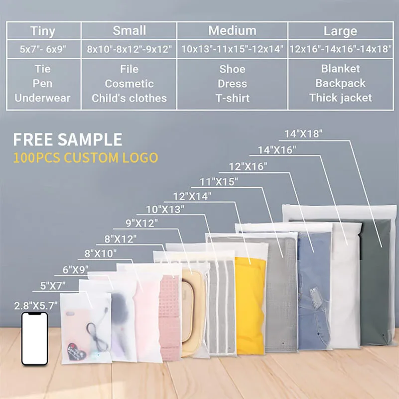 Custom Biodegradable Pe Plastic Bag For Swimwear Clothes,Logo Ziplock Bag For Package,Frosted Zipper Bag For T Shirt Packaging