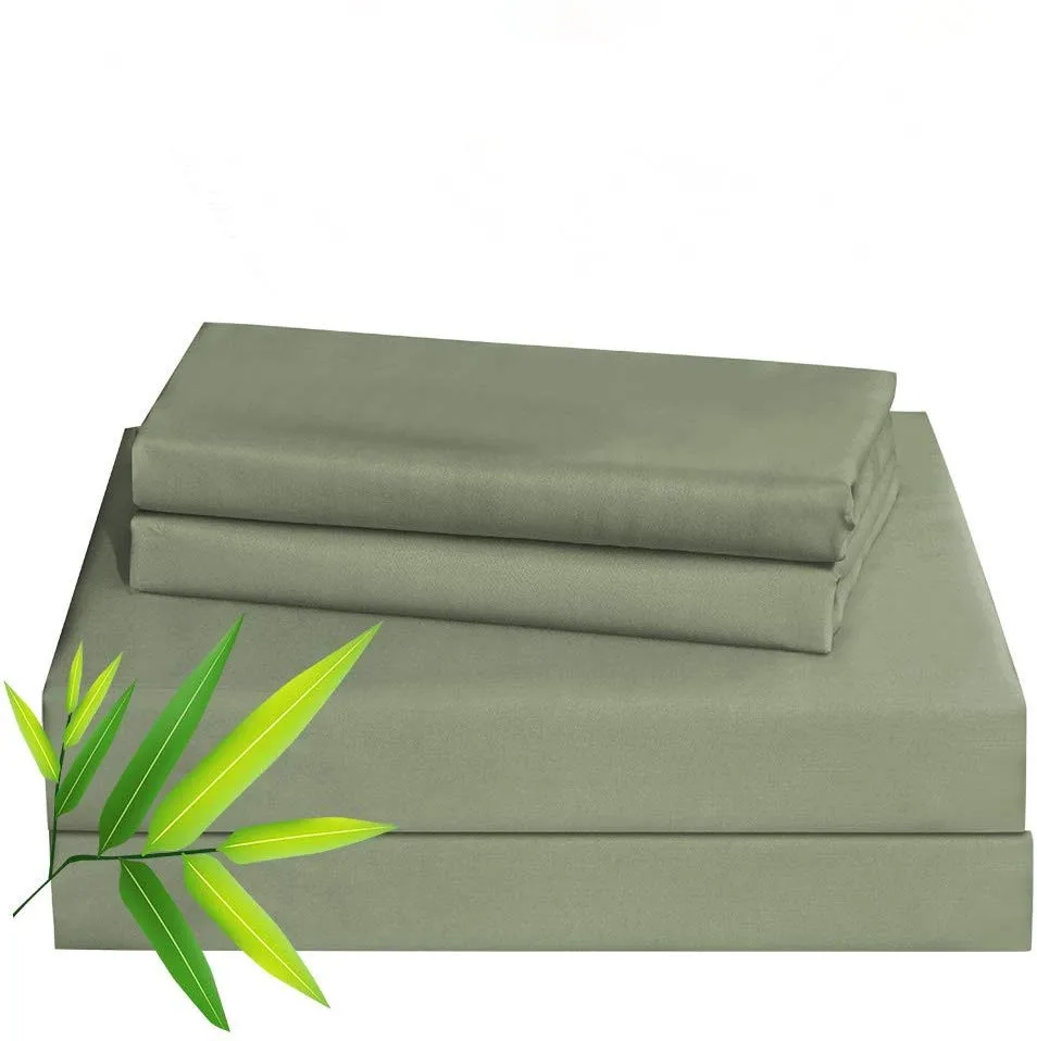 
Superior Soft 100% Bamboo Hotel Bed Linen with Deep Fitted Sheet Custom Packaging 