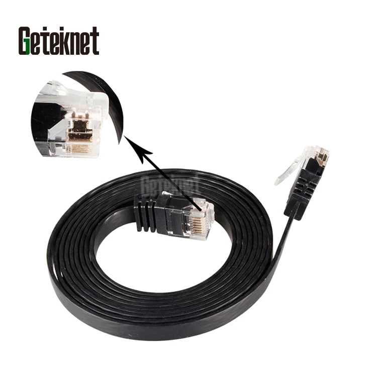 Gcabling network 5m cat6 8P8C UTP slim cable cat 6 Rj45 Flat Patch Cord