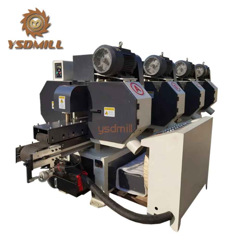 Woodworking Multi Heads Horizontal Resaw Band Saw Machine For Square Wood Sawing