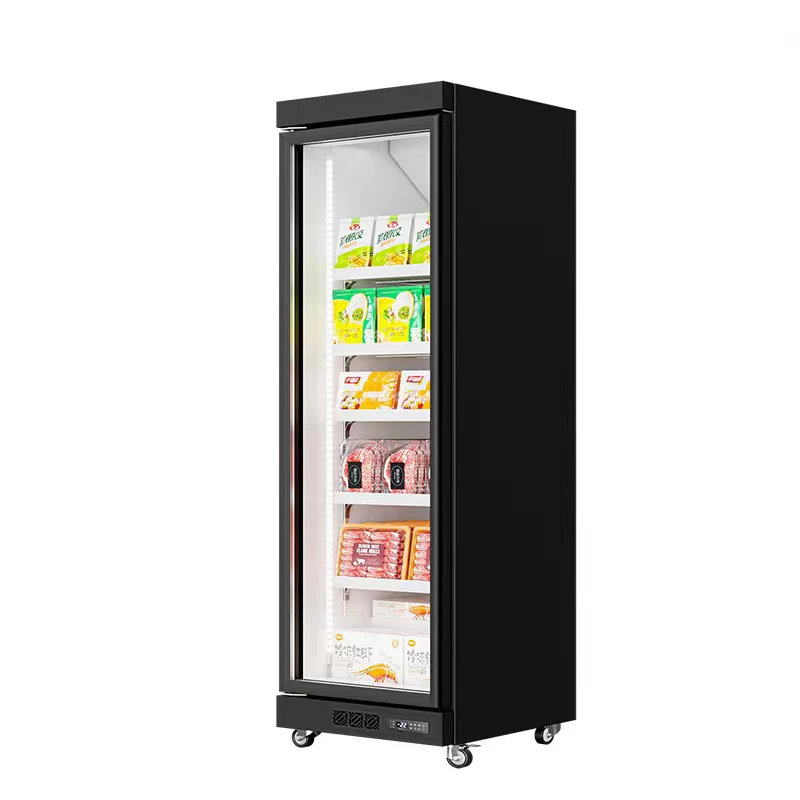 Vertical Refrigerators Freezers Drink Beverage Display Glass Door Upright Display Cooler Freezer Refrigerator Freezer