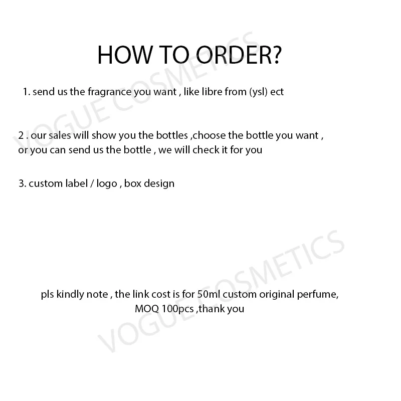 Custom 50ml Perfume Natural High Quality Agarwood Perfume private label