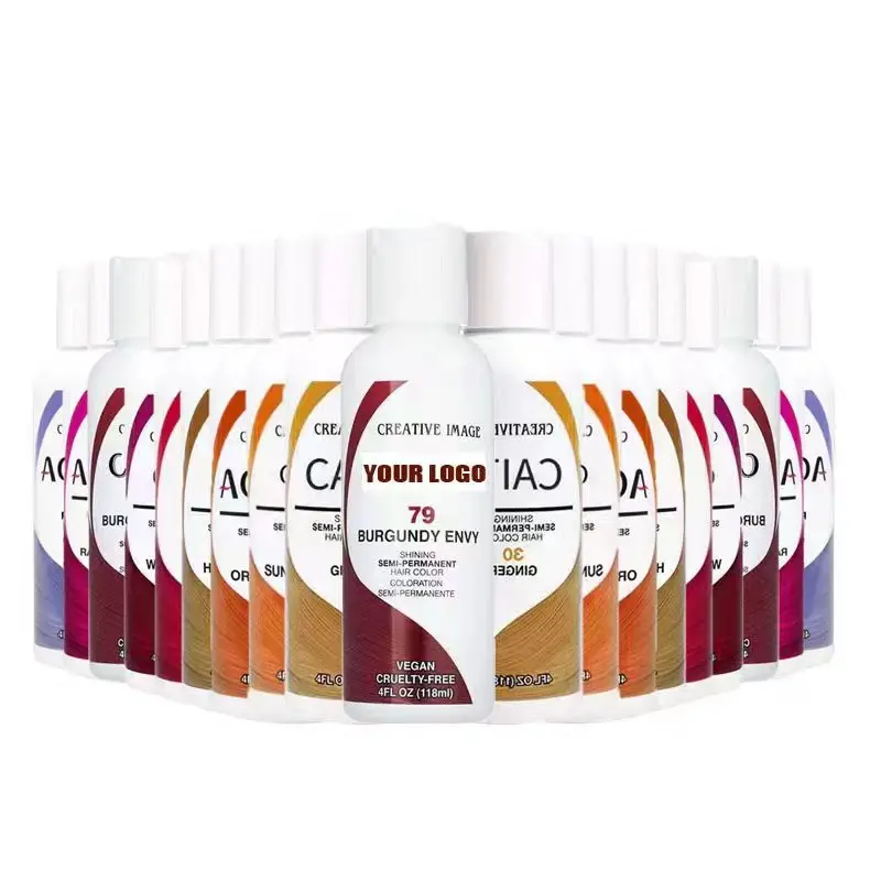 Wholesale private label Semi-Permanent Hair Dye Professional Fashion Pink Accid Shining Semi Permanent Dye Liquid Hair Color