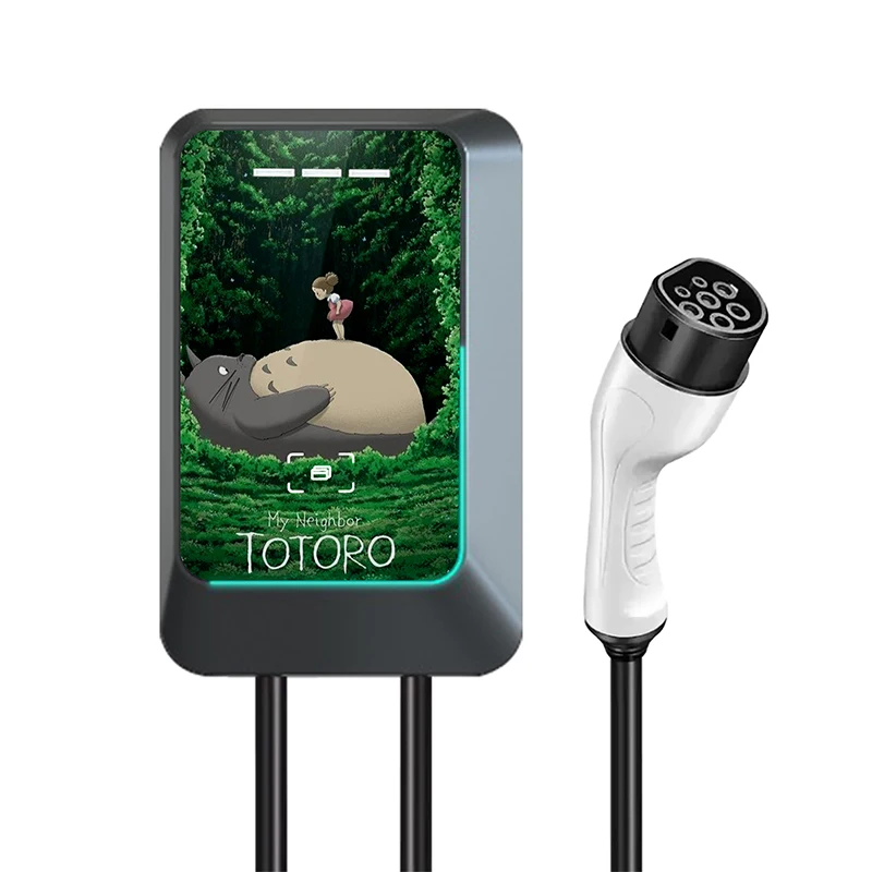 China Manufacturer Personalized 7kW 32A Wall-Mounted EV Charger Custom Cartoon Shell Designs Inspired by Totoro