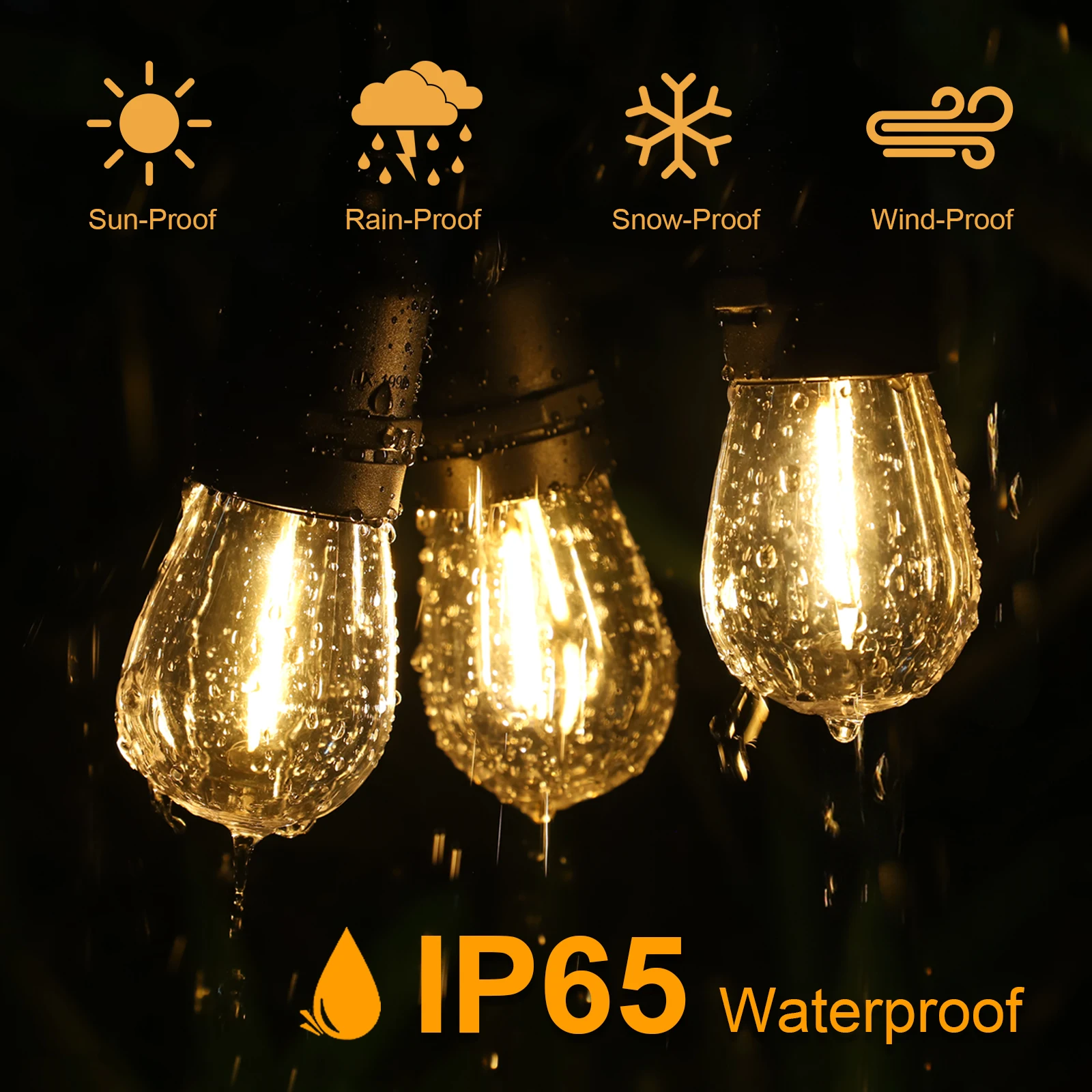 IP65 водонепроницаемые рождественские светодиодные гирлянды садовые украшения наружные