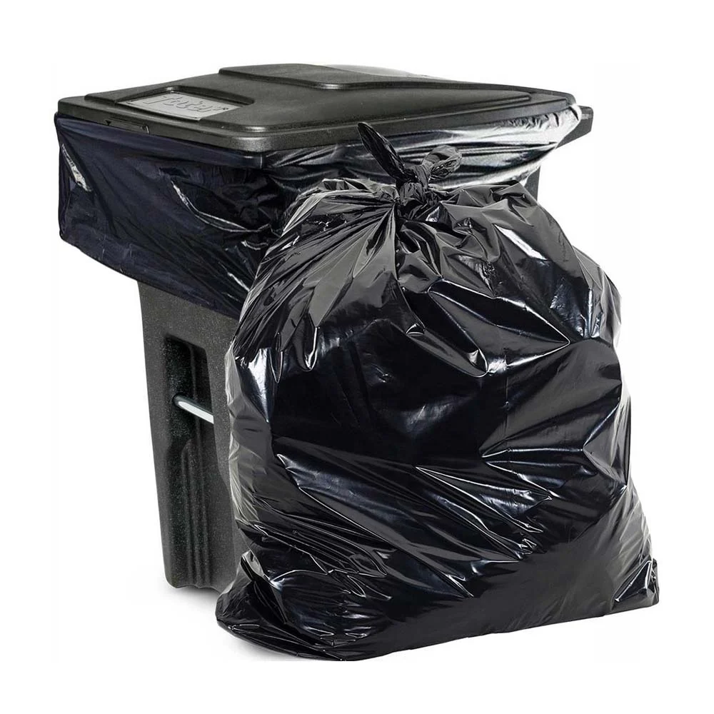 Meditech 3 Mil 38x58 Large heavy duty plastic black contractor big garbage bags for Trash