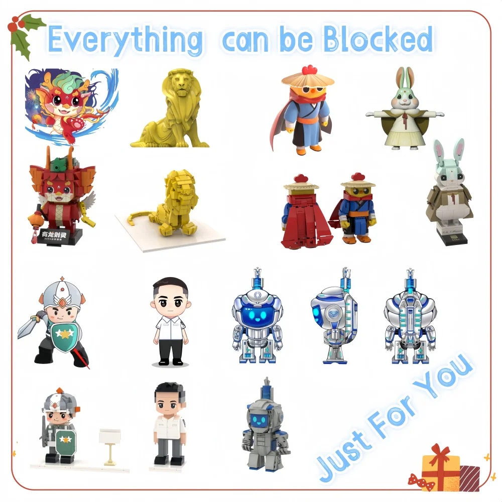 Street View Bricks Moc Building Block Sets Gas Station Model  Customized Educational Toys  business souvenir