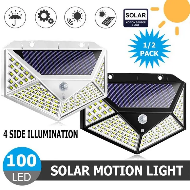 Popular Beam Angle Outdoor Solar Sensor Garden Light Led Outdoor Waterproof Wall Light