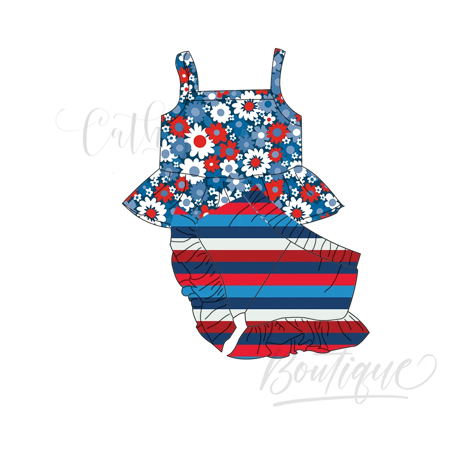 Children Girl Clothing Kids Clothes Flower Girls T Shirt Short Set Floral Print Wear Designers Summer outfit