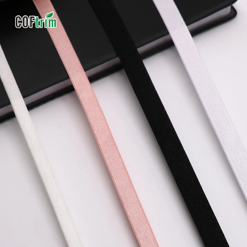 multicolor bra strap elastic custom shiny effect non-slip webbing for lingerie