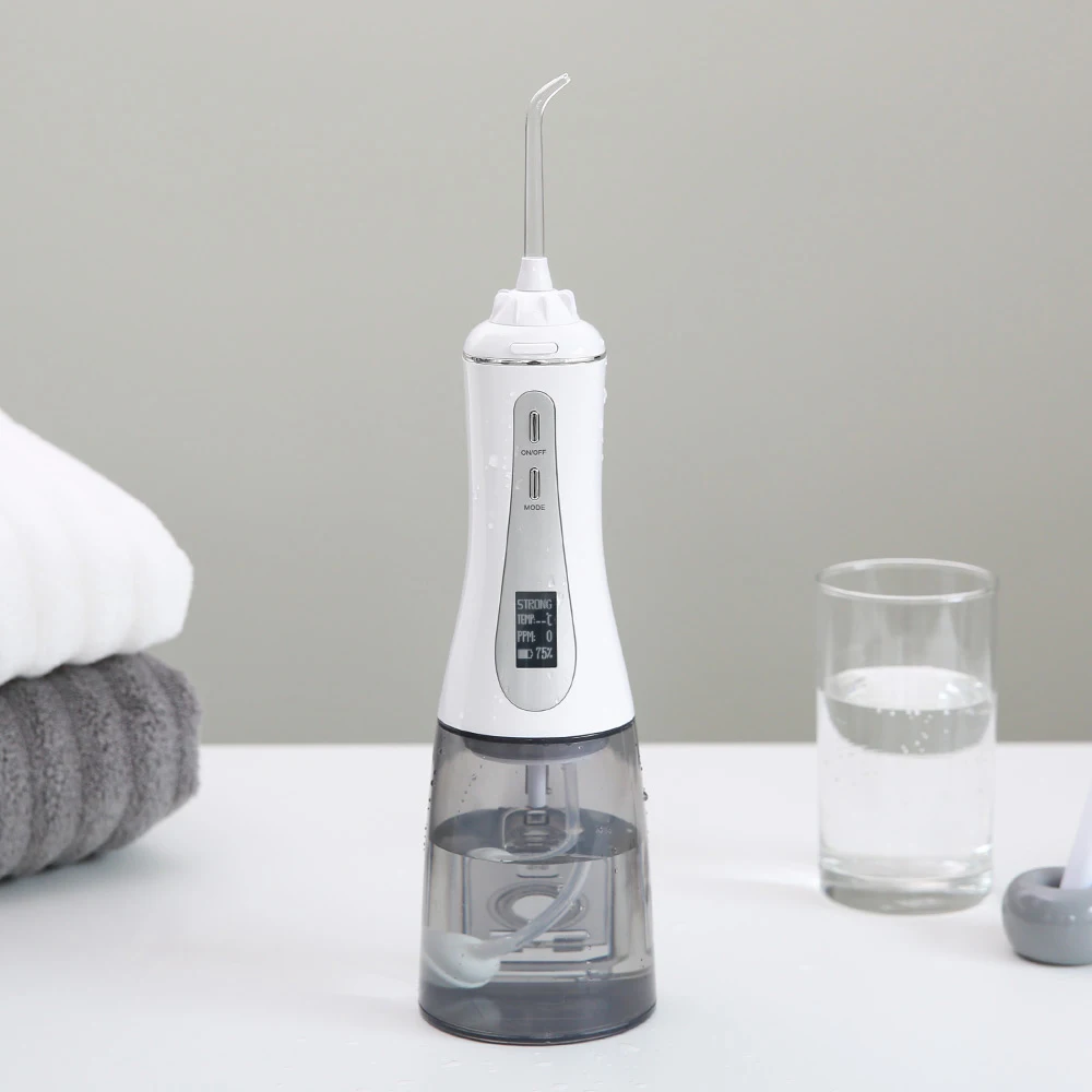 Water Flosser Manufacturer 300ml Cordless Water pulsing Flosser Portable Oral Irrigator for Teeth Cleaning