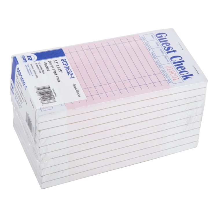 China factory sells single part guest checks pad for restaurants