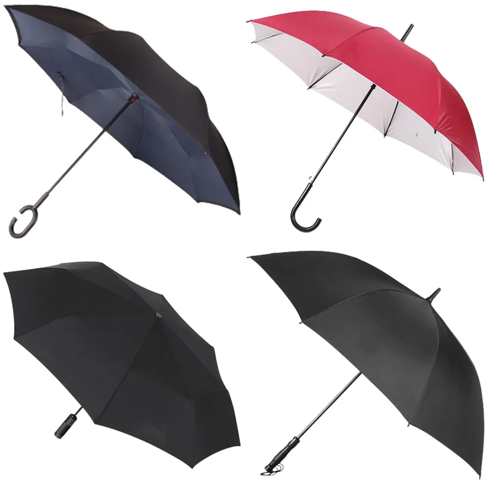Extra Large Size Long Handled Wind-Proof Fiberglass Automatic Advertise Business Gift Golf Umbrellas-Factory Outlet Umbrella