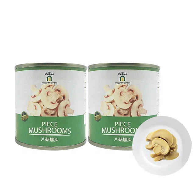 
Halal Fast Food Canned Mushrooms Slice Pieces and Stems 