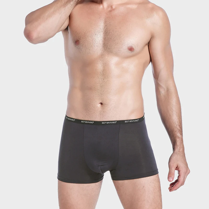 Мужские трусы-боксеры, костюм из 4 предметов, мужские трусы из модала на заказ со средней талией