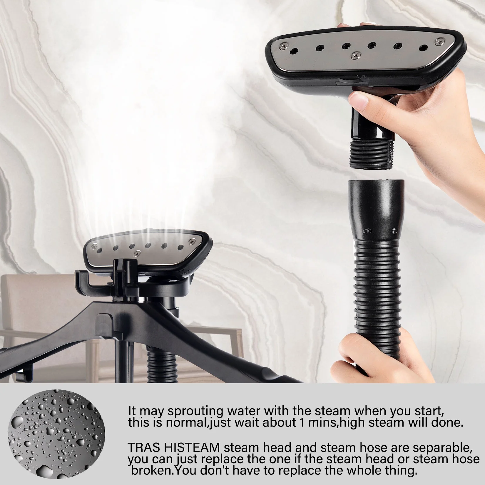 TRAs Best Sale High Pressure Vertical Garment Steamer Portable Clothing Fabric Steamer Iron