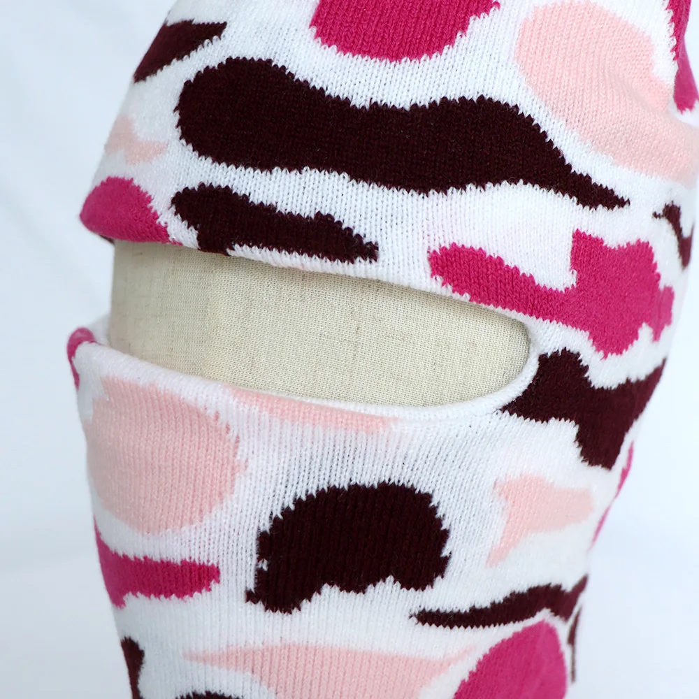 Hengxing Manufacturer bulk custom winter two tone one hole women full face ski mask wholesale