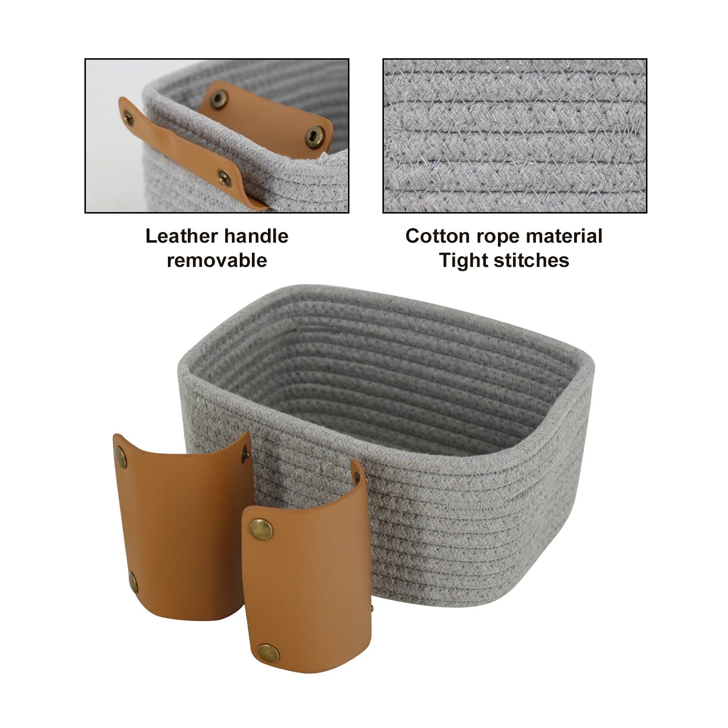Small Storage Basket For Organizing ,Storage Basket Handmade Cotton Rope Laundry Basket