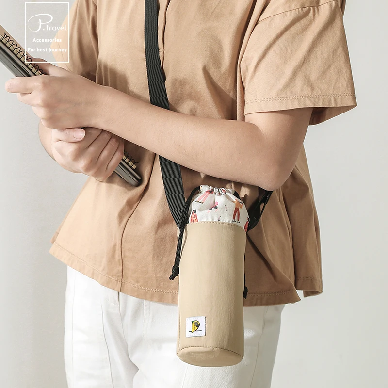 Fanny Pack Lanyard Insulated Thermal Bottle Cooler Bag Holder Carrier Bike With Adjustable Shoulder Strap