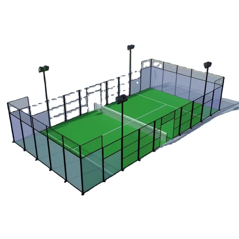 Luxury Customized Outdoor Indoor Durable Large Frame Panoramic Padel Tennis Court Supplier Terrain De Padel