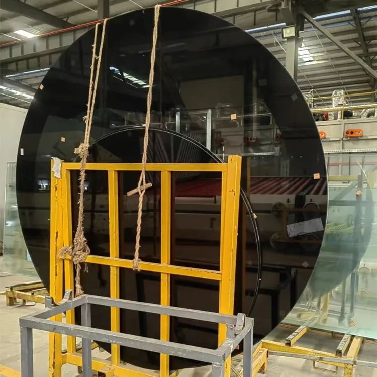 Customized 8 mm 10 mm Tempered Flat Round Glass Furniture Table Top Safety Glass