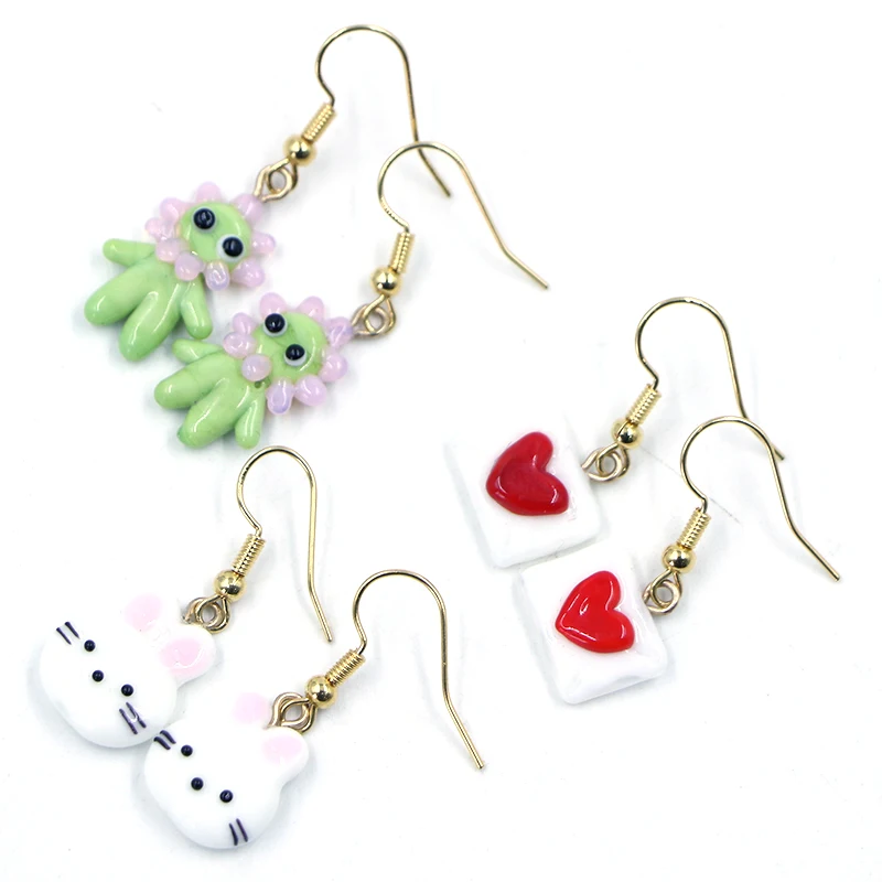 Handmade Murano Latest Animal Glass Earring Fashion Jewelry Ladies 925 Silver Earrings Producer