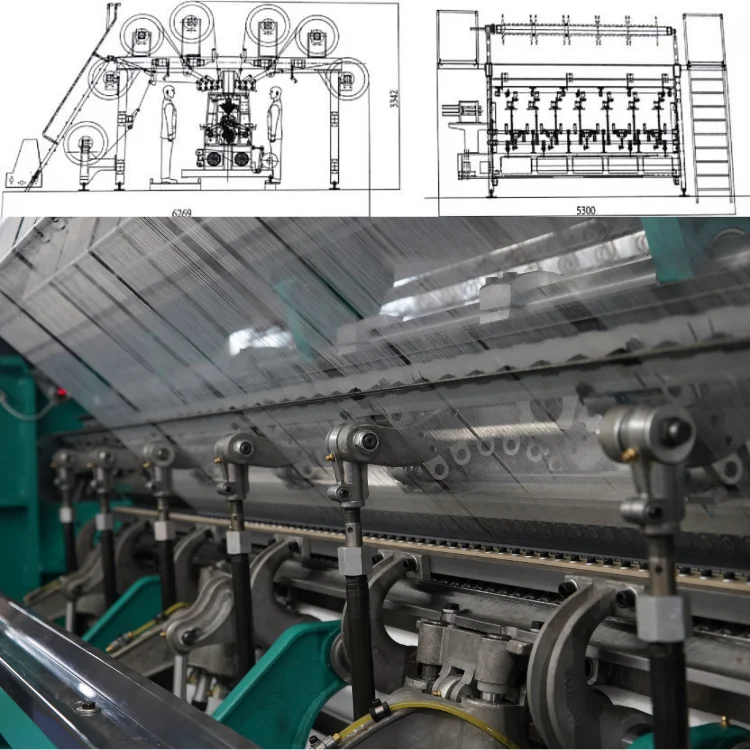 Double Needle Bed Raschel RD7 Warp knitting Machine For warp knit fabric cotton