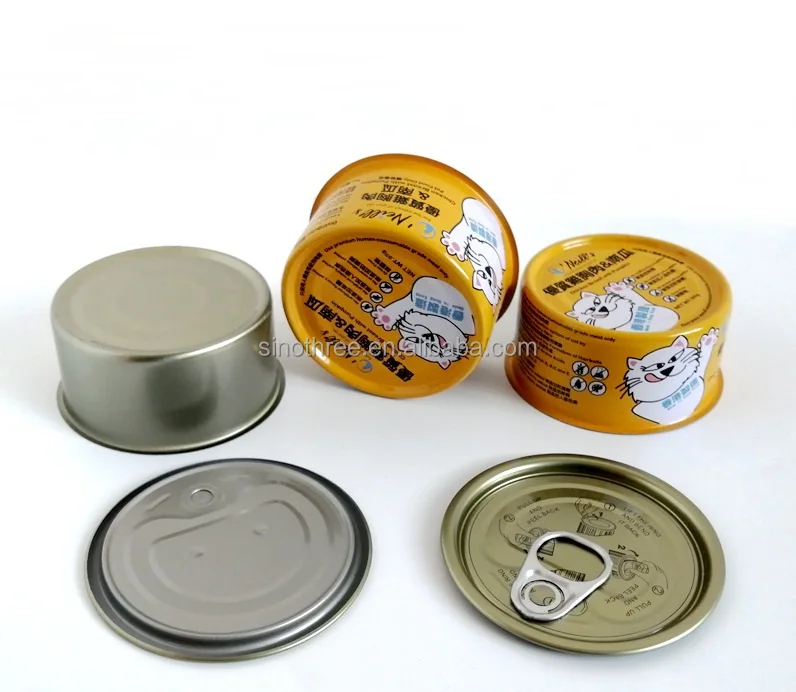 185g Round Metal Ring Pull Tinplate Can Empty Tuna Fish Tin Cans 840# 842# Food Canned With 4 To 6 Colors Customization
