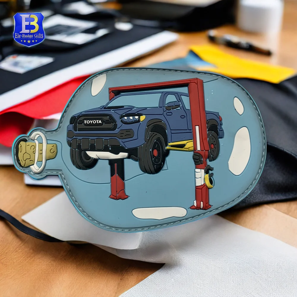 Custom Raised Rubber Logo PVC Hat Badge with Silicone Woven Patches Patches Genre