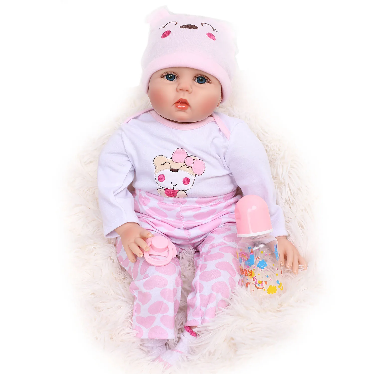 Lifelike silicon real reborn realistic kid boneca toy kit baby soft alive girl newborn black full children bebe doll for