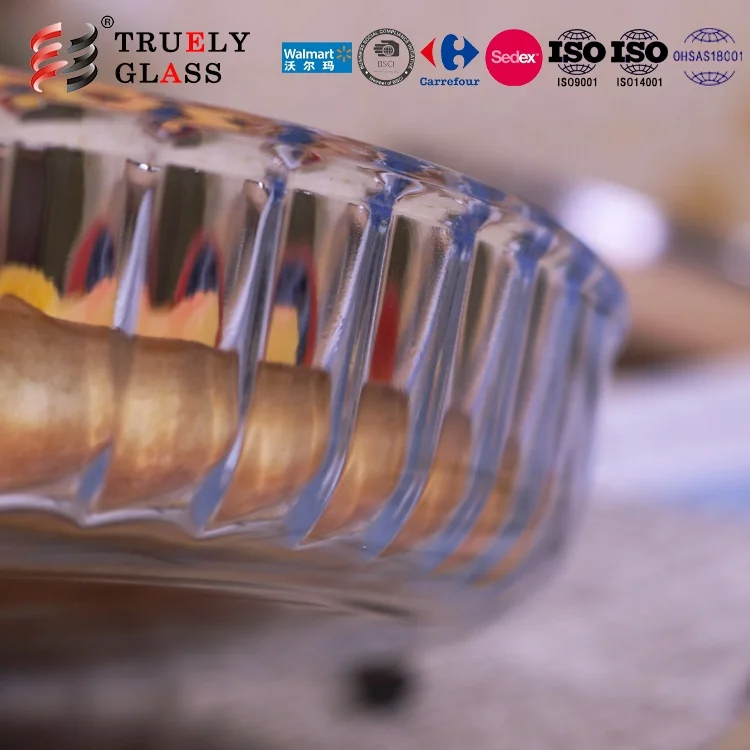 eco-friendly factory outlet round glass baking dish baking tray  microwave and oven glass bakeware