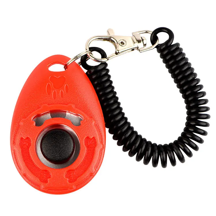 Personalized Plastic Pet Cat Dog Training Whistle Strap Dog Trainer Clicker