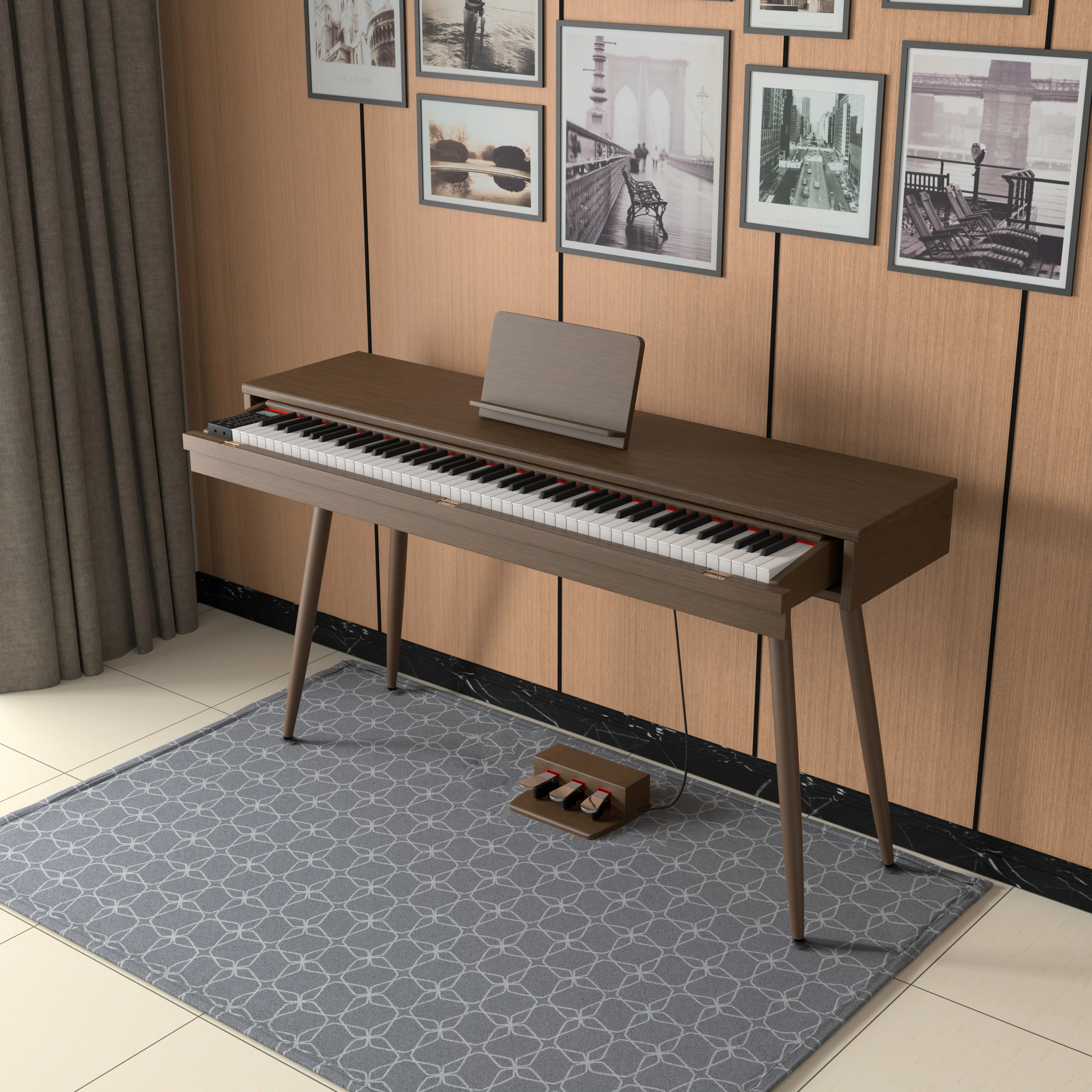 Ящик для пианино, однотонное Деревянное пианино, электрическое пианино, Электрические Музыкальные инструменты