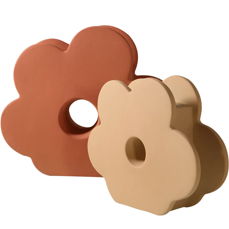 Custom Nordic Ins Style Creative Porcelain Vase Living Room Dining Table Flower Ceramic Vase Home Decor